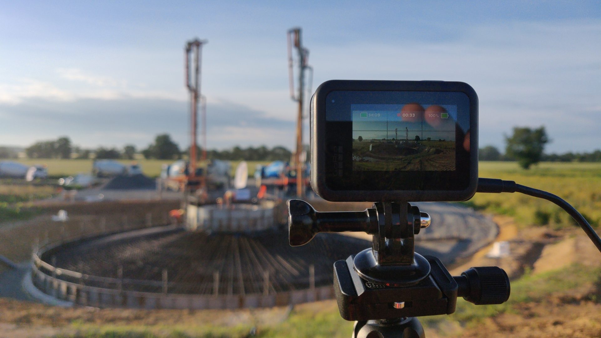 timelapse fondation éolienne